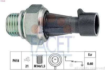 Produktbild von FACET 7.0129 Öldruckschalter Öldrucksensor für FIAT Ducato Kastenwagen (250, 290) Ducato Pritsche / Fahrgestell (250, 290) Ducato Bus (250, 290)