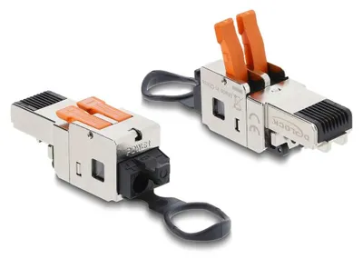 Zdjęcie produktu dla DeLOCK 90710, RJ-45, Czarny, Stal nierdzewna, Męska, Prosty, Cynk, 125 V