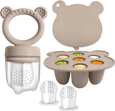 Imagen del producto de Alimento para bebés hecho de silicona con forma de fruta, ideal para la alimentación autónoma