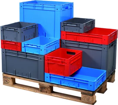 Produktbild von Eurobox Classic | Blau | HxBxT 21x40x60cm | Polypropylen | Eurobehälter, Transportbox, Transportbehälter, Stapelbehälter