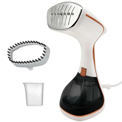 Produktbild von 2-in-1 Dampfglätter & Reisebügeleisen 1780W, Tragbare Dampfbürste (20s Schnellaufheizung, 320ml, 30g/min, 3 Stufen) mit Abschaltautomatik, Weiß