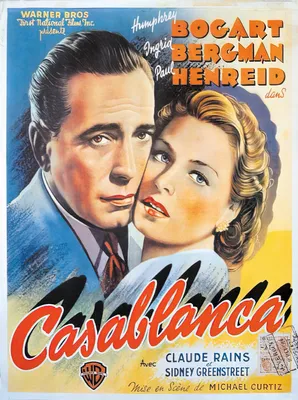 Produktbild von Close Up Film-Poster Casablanca mit Humphrey Bogart und Ingrid Bergman