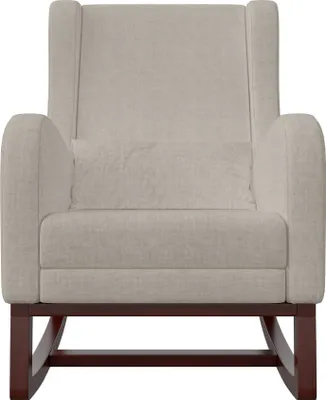 Produktbild von ProximaX Schaukelstuhl, Moderner Sessel mit hoher Rückenlehne, Weicher Relaxstuhl & Stillsessel für Wohnzimmer, Schlafzimmer, Babyzimmer & Leseraum, Schaukelstuhl für Innen (Beige)