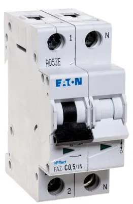 Image de Disjoncteur Eaton, 0,5 A, 1p+N, caractéristique : C 278657
