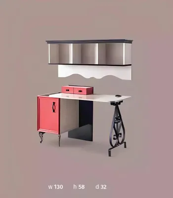 Immagine prodotto di Camera da letto per bambini Rosso Nero Classico Camera completa Armadio Letto Tavolo
