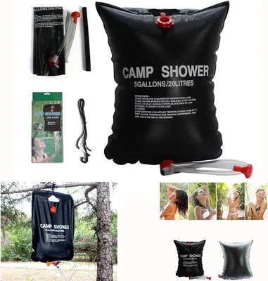 Imagen del producto de Ducha portátil para camping, de 20 litros, con cabezal de ducha, ideal para actividades al aire libre