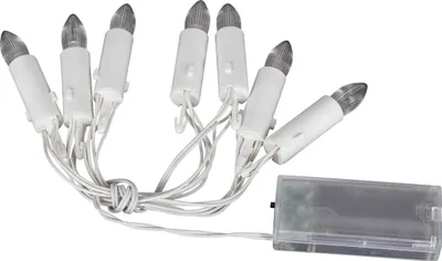 Productafbeelding van LED-lichtketting met 7 lampjes, werkt op batterijen. Nieuw