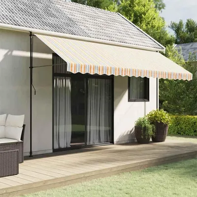 Produktbild von vidaXL Markisenvolant Mehrfarbig Gestreift 430x20 cm
