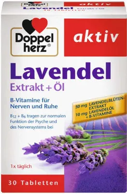 Produktbild von Doppelherz Lavendel Extrakt + Öl, 30 St. Tabletten