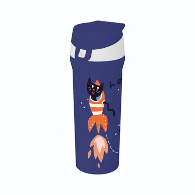 Produktbild von Koziol Trinkflasche Stan Space, Wasserflasche, Kunststoff, Organic Blue, 500 ml, 8350746