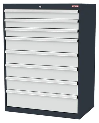 Produktbild von STIER Schubladenschrank 8 Schubladen 900 x 575 x 1220 mm 80 kg