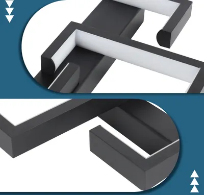 Produktbild von ZMH Deckenleuchte LED Deckenlampe Schwarz Klein Flurlampe 19W Metall Küchenlampe Warmweiß 3000K Schlafzimmerlampe für Flur Schlafzimmer Küche