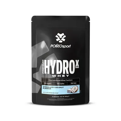 Immagine prodotto di Polleo Premium HydroX Whey, 454 g - Cioccolato e Cocco