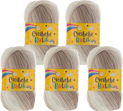 Produktbild von 500g Farbverlaufsgarn Cicibebe Batik Strickgarn Winterwolle Häkelgarn mehrfarbig