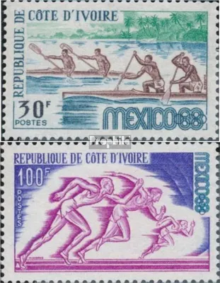 Produktbild von Briefmarken Elfenbeinküste 1968 Mi 331-332 (kompl.Ausg.) postfrisch Olympische Sommerspiele
