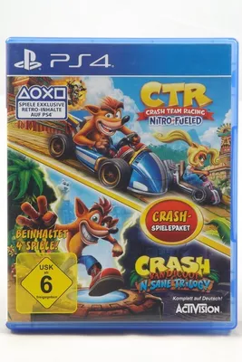Produktbild von Crash Spielepaket CTR: Crash Team Racing + Crash Bandicoot