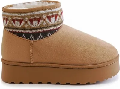 Produktbild von Damen Isoliert Schneestiefel Gefüttert Winterschuhe Stiefel Ivrea Braun Gr.39