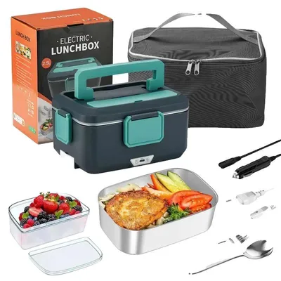 Image de Boîte à repas électrique, chauffe-plat portable, compatibilité polyvalente, 90 W, 2,5 l
