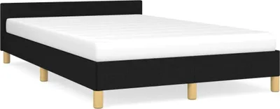 Produktbild von vidaXL Bettgestell ohne Matratze Schwarz 120x200 cm Stoff