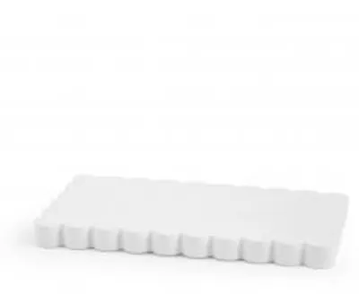 Immagine prodotto di H&H Vassoio Rettangolare Fiore In Resina Bianco