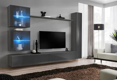 Zdjęcie produktu dla Ściana do salonu RIONATA 18 - grafit
