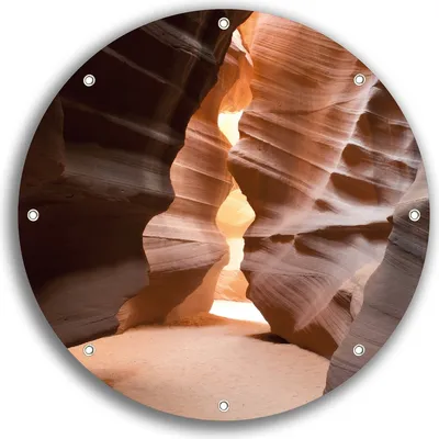 Produktbild von Wallario rundes Outdoor-Poster für Garten oder Balkon, Motiv Antelope Canyon Arizona  USA, 30 cm Durchmesser