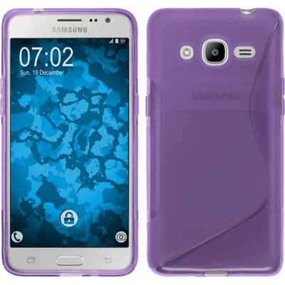 Produktbild von PhoneNatic Case kompatibel mit Samsung Galaxy J2 (2016) (J210) - lila Silikon Hülle S-Style Cover