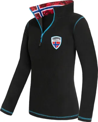 Produktbild von Nebulus Fleecepullover NARDY Damen, warmer Fleecepullover, Pulli aus Fleece mit Half Zip Reißverschluss, P5436 - Damen, schwarz, M/38