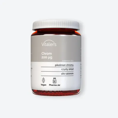 Immagine prodotto di Vitaler's Cromo 200 g 180 compresse, vegano, integratore alimentare per 6 mesi, senza conservanti, composizione pura