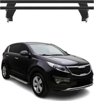 Image de Menabo Barres de toit Transversales pour Kia Sportage 2010-2013 Noir ABE 2x