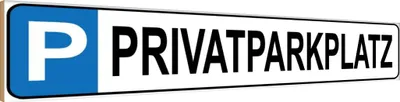 Produktbild von vianmo Holzschild 10x46 cm Privatparkplatz Parkplatzschild