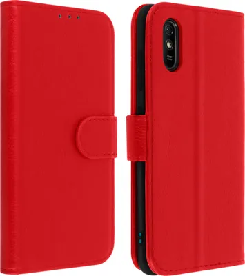 Produktbild von Avizar, Klappetui aus Kunstleder für Xiaomi Redmi 9A, Rot