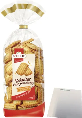 Produktbild von Schulte Hausgebackenes Spritzgebäck (300g Packung) + usy Block