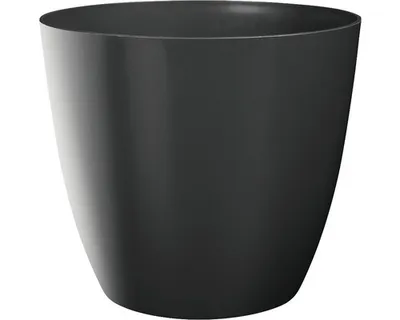 Obrázok produktu pre Obal na kvetináč plastový Ella Ø 7 cm lesklý antracitový