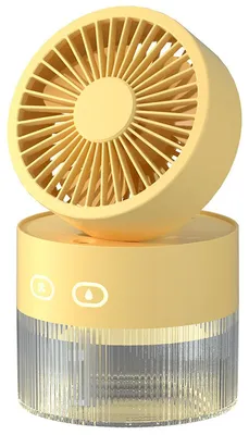 Produktbild von Mini-Tischventilator mit Sprš¹hfunktion, tragbarer, wiederaufladbarer USB-Akku (1500 mAh), verstellbar und zusammenklappbar, 3 Windgeschwindigkeiten