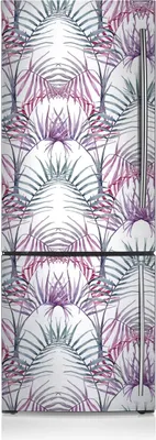 Produktbild von Aufkleber Kühlschrankmagnete Dekoration Kühlschrankfolie 60x180 cm - Rosa Blätter