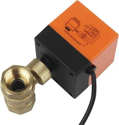 Immagine prodotto di Valvola a sfera motorizzata a due vie, 220 V CA, in ottone - Valvola a sfera elettrica - Commutazione, inversione, regolazione della portata