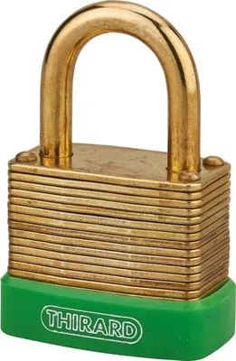 Image de Cadenas à combinaison Amazone, 3 chiffres, laiton, extérieur, anse laiton, 40mm - THIRARD