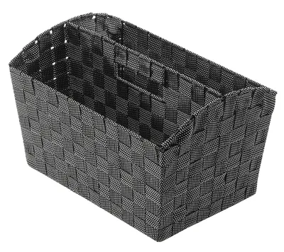 Obrázek produktu pro Koš na noviny Kobolo 35x25x22 cm z nylonu kov - černý sníh držák na časopisy stojan na časopisy černý sběratelský koš na časopisy poštovní zásobník na knihy veganský