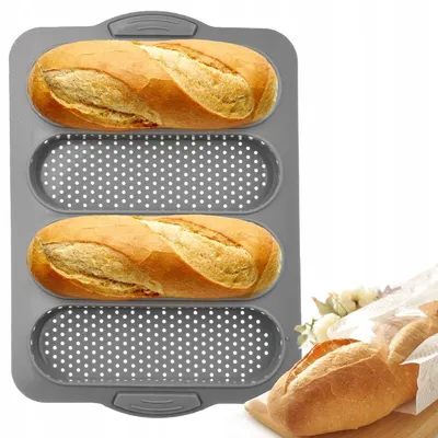 Obrázok produktu pre Brunbeste Silikónová forma na pečenie 4 minibagietky chrumkavé pečivo