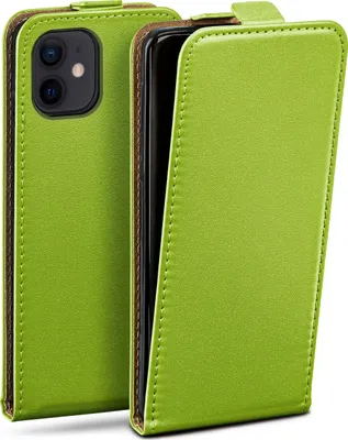 Produktbild von moex® Flip Case kompatibel mit Apple iPhone 12 mini - Hülle mit 360 Grad Schutz, Grün