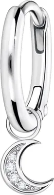 Produktbild von Thomas Sabo Creole Uni Einzel Creole mit Mond Anhänger Silber Weiß CR708-051-14