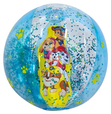 Productafbeelding van Paw Patrol Strandbal, glinsterbal, waterbal voor kinderen, 29 cm, zwembadbal, bal voor kinderen