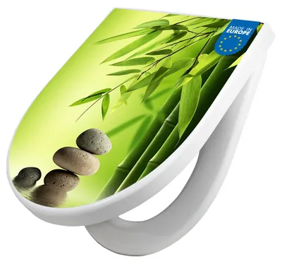 Produktbild von WC Sitz mit Absenkautomatik D Form Motiv Innere Ruhe [TDW3 10887]