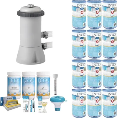 Obrázok produktu pre WAYS - Starostlivosť o bazény - Balenie filtračného média a čerpadla 2271 L/u a 12 filtrov typu A