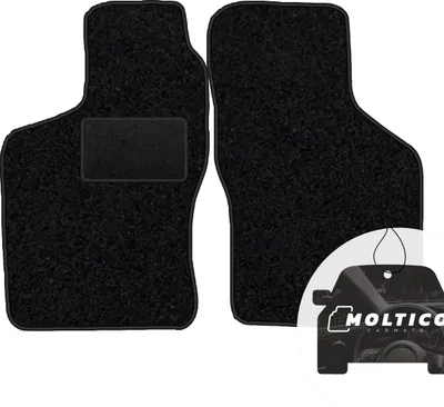 Produktbild von moto-MOLTICO Vorne Fußmatten Auto Velours Autoteppiche Schwarz Automatten Set 2-teilig passend für Opel Calibra 1990-1997
