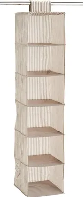 Produktbild von Zeller Hänge-Aufbewahrung "Stripes", beige, Vlies, verschiedene Varianten Größe: 6 Fächer