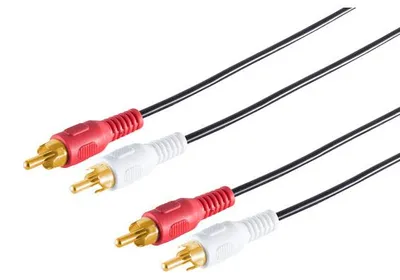 Produktbild von 2 Cinchstecker/ 2 Cinchstecker, vergoldet, 1,5m
