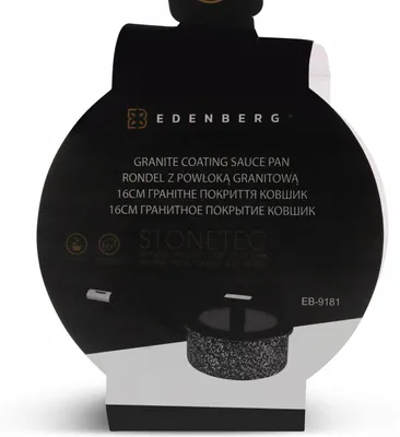 Produktbild von EDENBERG Stieltopf EB-9181 mit Deckel, 16cm, Induktion, Granitbeschichtung