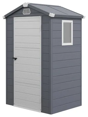 Produktbild von Gerätehaus, 1,1m², Gartenhaus mit Satteldach, 133 x 102 x 180/208 cm